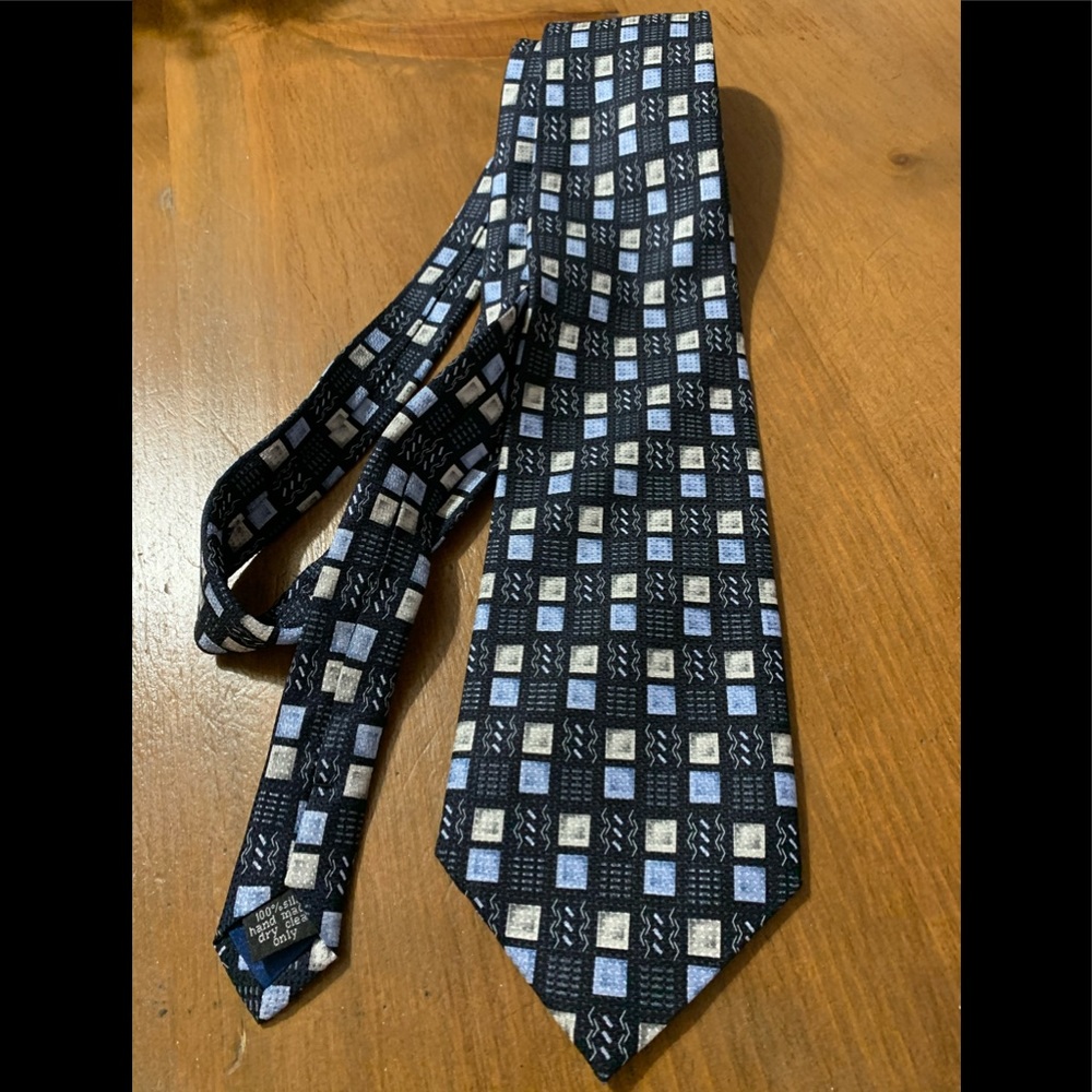 Men’s Navy multi-color silk tie